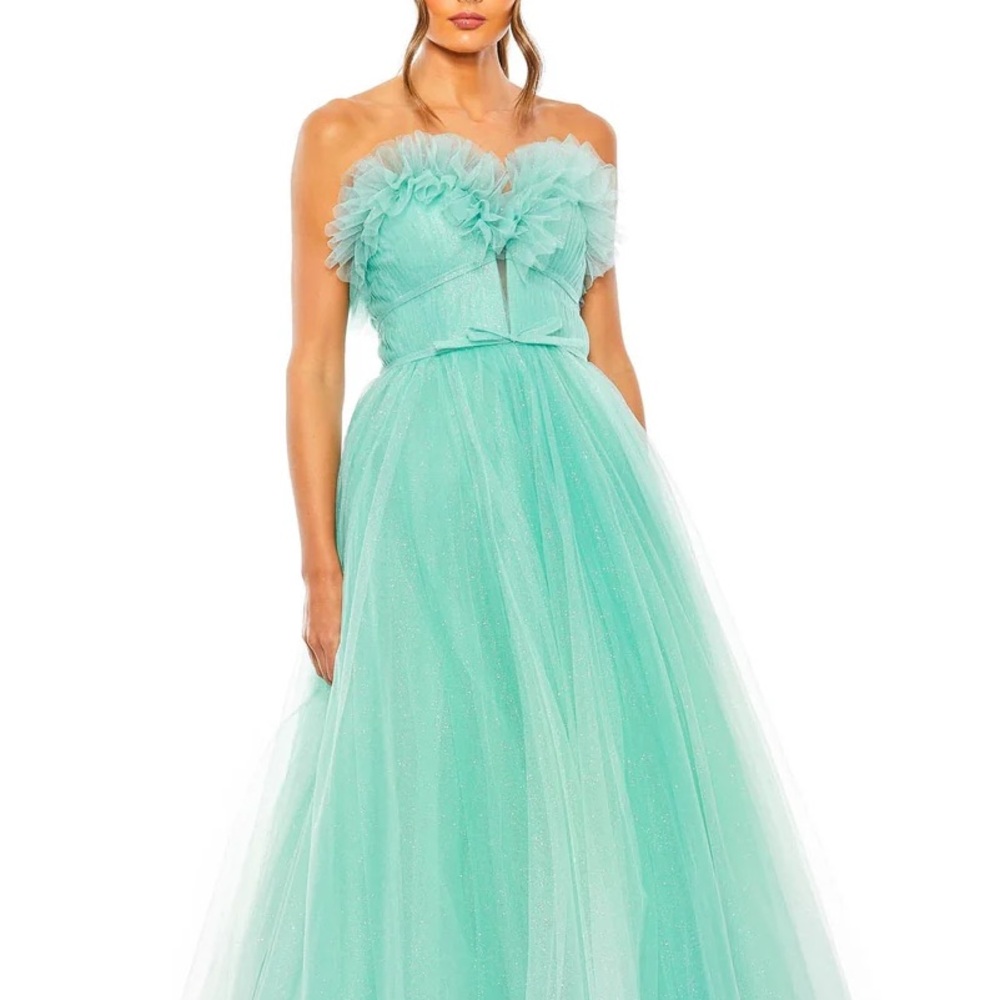 ✔️#53/57  BNWT MAC DUGGAL IN AQUA OMBRÉ #20555